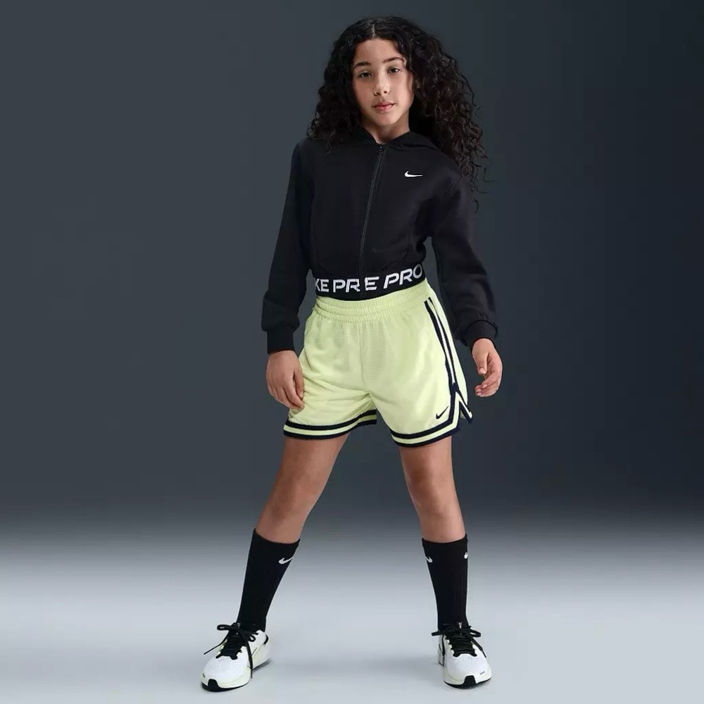 Black Nike Pro Fleece Girls Dri-FIT Full-Zip Hoodie